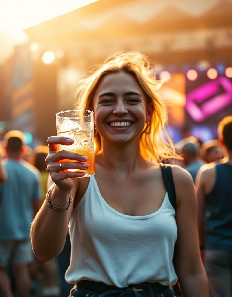 Festival-Lächeln