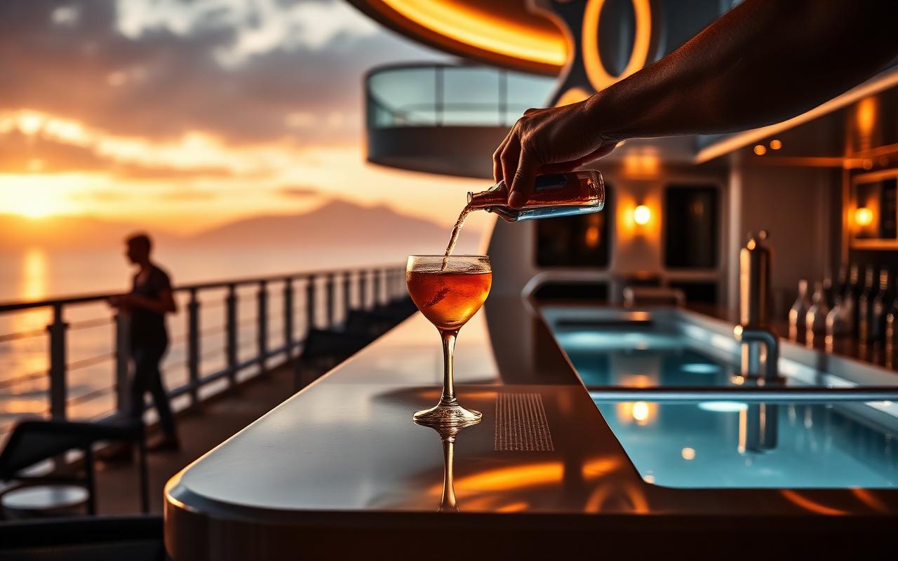 Cocktailbar an Bord
